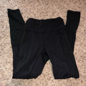 LULU mesh black leggings size 4